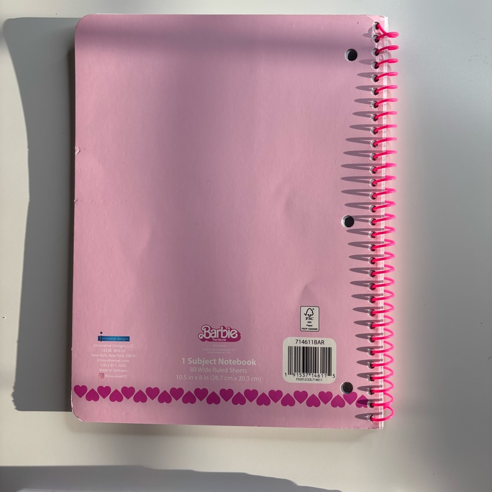 Barbie The Movie Pink Notebook - Picture 2 of 2